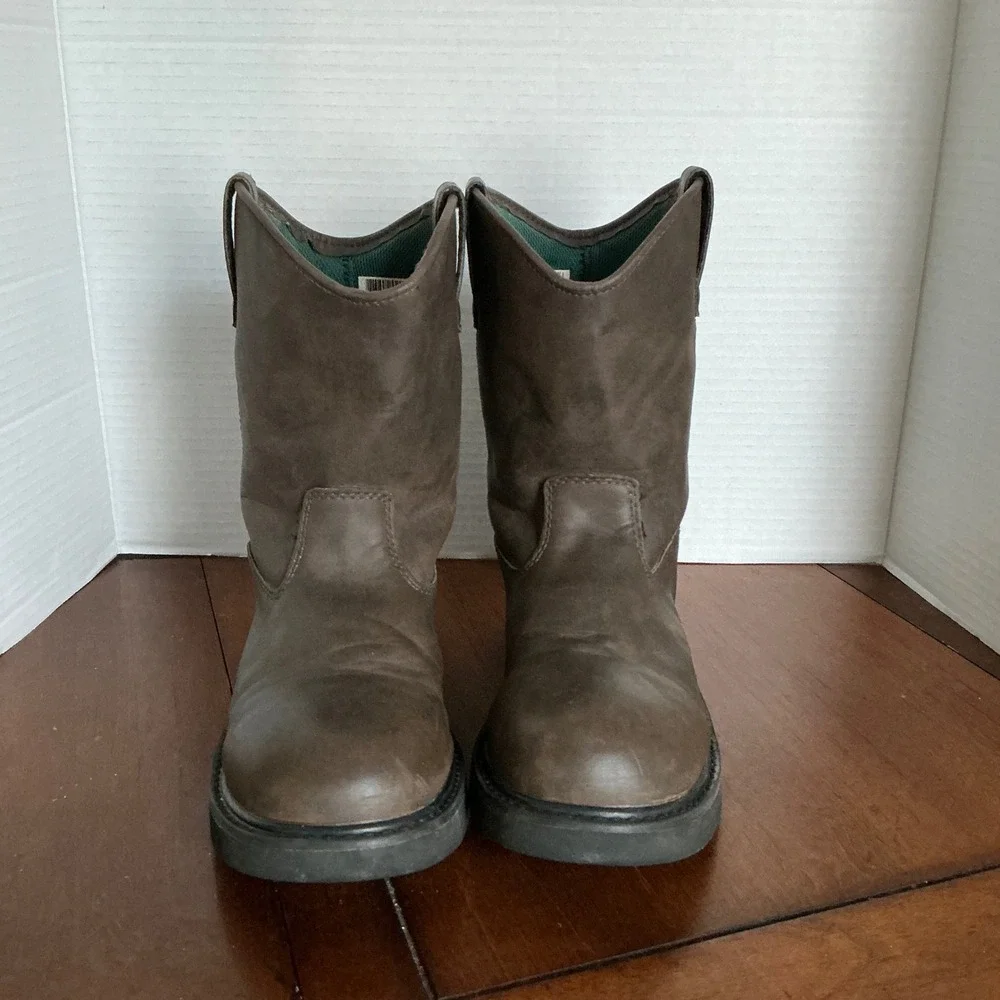 Georgia Boot Kids G100 Brown Pull‎ On Work Boots Size 5M